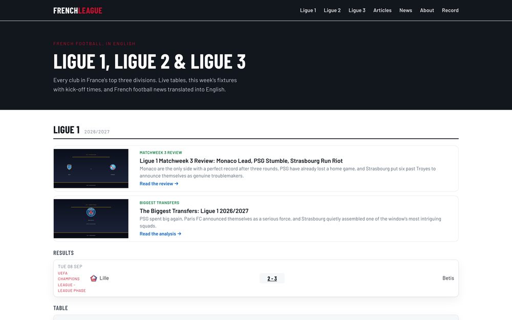 Screenshot of FranceLeague