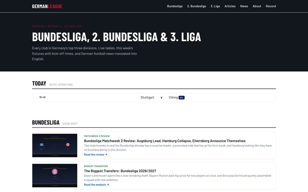 Screenshot of GermanLeague